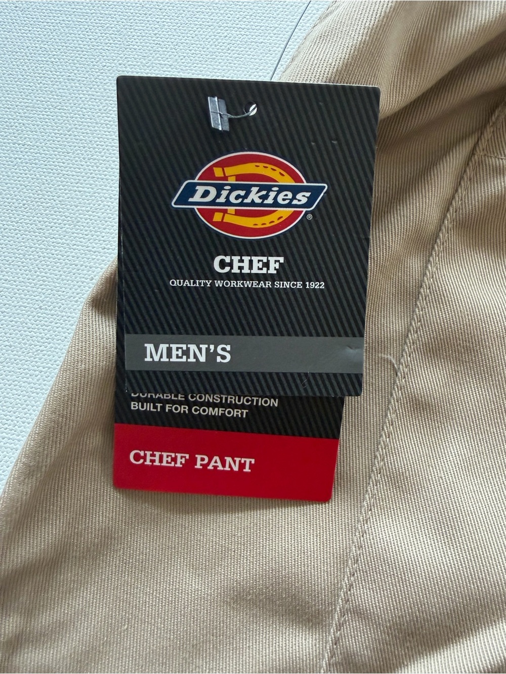 NWT Men's Dickies Classic Khaki Chef Pant DC 16 Tan Elastic Back Waist Size XL - Picture 7 of 15